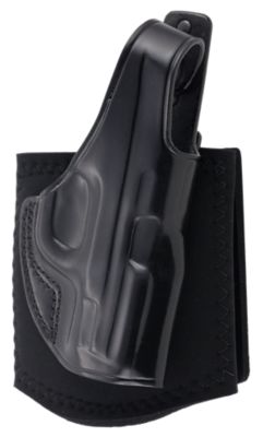 Galco Ankle Glove Holster for S&W M&P Shield, S&W M&P Shield Plus, S&W M&P Shield 2.0, Right Hand, Black, Leather