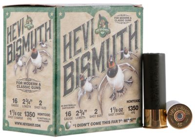 HEVI-Shot 16-Gauge HEVI-Bismuth Non-Toxic 2-Shot Shotgun Shells, 2.75 in., 1-1/8 oz., 25 Rounds