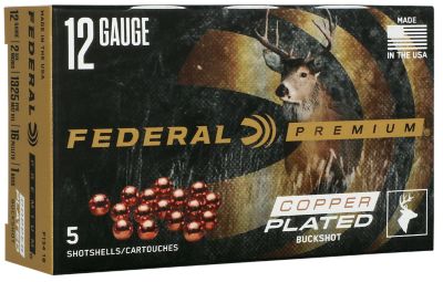 Federal 12-Gauge Premium Max Buck 16-Pellet Buckshot Shotgun Shells, #1, 2.75 in., 5 Rounds