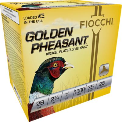 Fiocchi 28-Gauge Golden Pheasant Extrema 7.5-Shot Shotgun Shells, 2.75 in., 7/8 oz., 25 Rounds