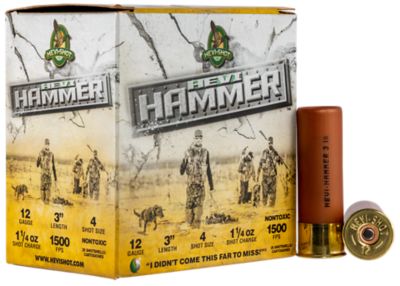 HEVI-Shot 12-Gauge HEVI-Hammer 4-Shot Shotgun Shells, 3 in., 1-1/4 oz., 25 Rounds