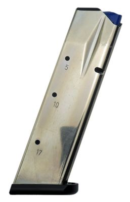 CZ 17 Round 9mm Luger Magazine for CZ Shadow 2/CZ 75 SP-01, Nickel, Steel