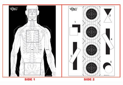 Action Target Sighting Advanced Training Marksmanship/Silhouette Heavy Paper Shooting Targets, 23 in. x 35 in., 100-Pack
