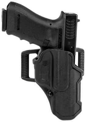Blackhawk T-Series L2C Light Bearing OWB Holster for Glock 17/19/22/23/31/32/45/47, Right Hand, Black, Polymer