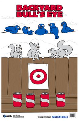 Action Target Entertainment Backyard Bullseye Paper Hanging Shooting Targets, 23 in. x 35 in., Multicolor, 100-Pack