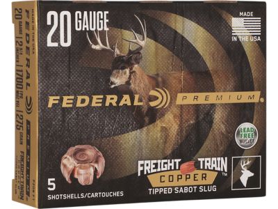 Federal 20-Gauge Premium Freight Train Shotgun Slugs, 2.75 in., 5 Rounds