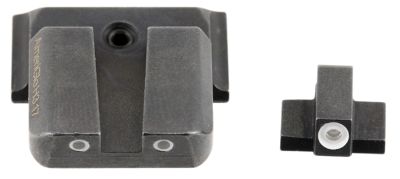 AmeriGlo Classic Tritium Sight Set for S&W M&P, Green Tritium White Outline Front, Green Tritium White Outline Rear