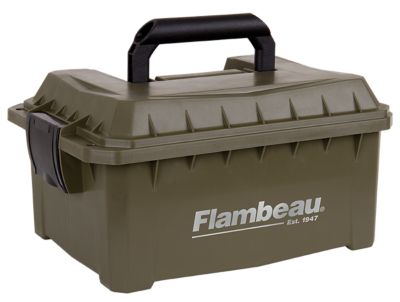 Flambeau 12/20-Gauge Shotshell Ammo Can, Holds 4 Boxes, Tan