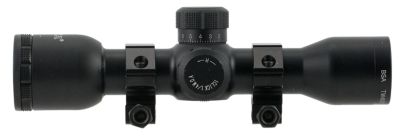 BSA 4x 30mm Tactical Weapon Scope, 1 in. Tube, Mil-Dot Reticle, AR & SKS Mounts & Rings, Matte Black