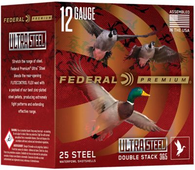 Federal 12-Gauge Premium Ultra Steel BB-Shot Shotgun Shells, 3 in., 1-1/4 oz., 25 Rounds