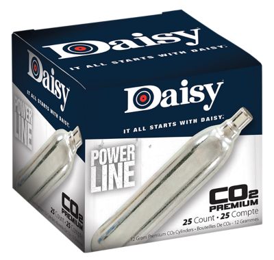 Daisy 12g Powerline CO2 Cylinders, 25-Pack