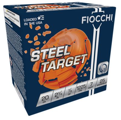 Fiocchi 20-Gauge Steel Target 7-Shot Shotgun Shells, 2.75 in., 7/8 oz., 25 Rounds