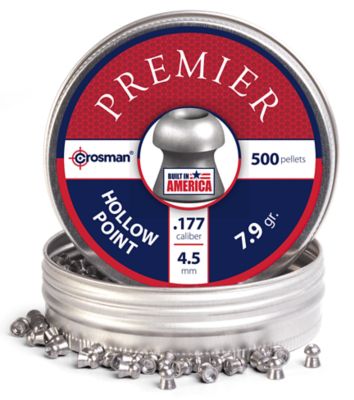 Crosman Premier .177 Lead Hollow Point Pellets, 500 ct.