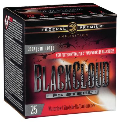 Federal 20-Gauge Black Cloud FS 2-Shot Shotgun Shells, 3 in., 1 oz., 25 Rounds