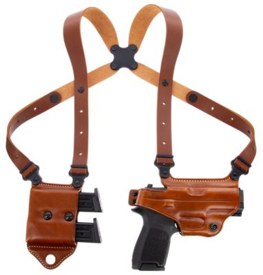 Galco Miami Classic II Shoulder Holster for Sig P320/M17/M18/Taurus G2/G3/G3C, Right Hand, Tan, Leather