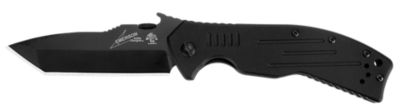 Kershaw 3.50 in. CQC 8K American Tanto Folding Knife with Pocket Clip, Plain Black Oxide 8Cr14MoV SS Blade, Black G10 Handle