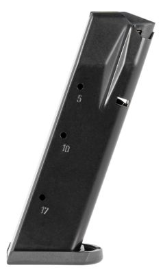 MEC-GAR 17 Round 9mm Luger Magazine for Tanfoglio Witness Sm Frame, Blued w/Anti-Friction Coating, Carbon Steel