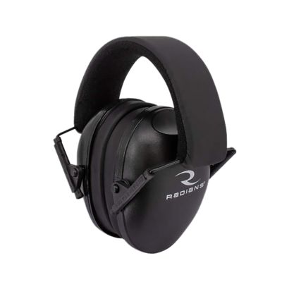 Radians Youth Lowset Over-the-Head Passive Earmuffs, 21 dB Noise Reduction Rating, Black, 1 Pair
