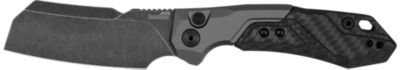Kershaw 3.38 in. Launch 14 Automatic Cleaver, Black Oxide Blackwash CPM 154 SS Blade, Black Anodized/Carbon Fiber Handle