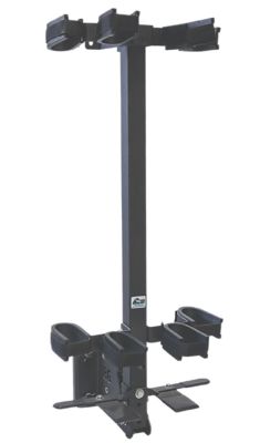 Rugged Gear Removeable Wall Mount, Removeable, Holds 4 Rifle/Shotgun, Black, Steel