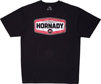 Hornady Men's Front Logo Cotton Crew Neck Short-Sleeve T-Shirt, XL, Black