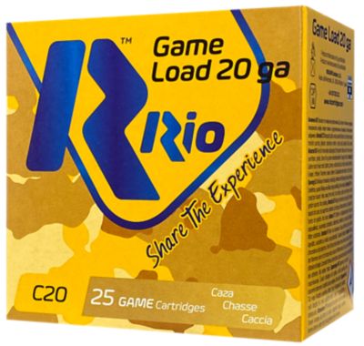 Rio Ammunition 20-Gauge Game Load 6-Shot Shotgun Shells, 2.75 in., 1 oz., 25 Rounds