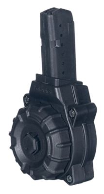 ProMag Standard 30 Round 9mm Luger Drum Magazine for AR-15, Compatible with Glock Style Magazines, Black, DuPont Zytel Polymer