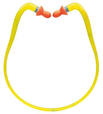 Howard Leight Adult Quiet Band Hearing Protector, 27 dB Noise Reduction Rating, In The Ear, Yellow/Orange, 1 Pair