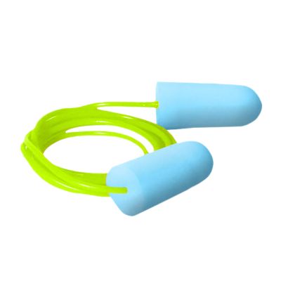 Radians Prohibitor Foam Earplugs, In The Ear, Lime Green/Light Blue, 1 Pair