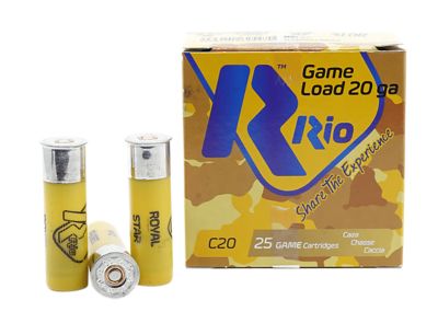 Rio Ammunition 20-Gauge Royal Star Shotgun Shells, 3.875 in., 25 Rounds