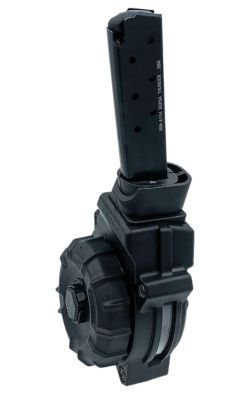ProMag 30 Round 380 ACP Drum Magazine for Bersa Thunder 380, Black