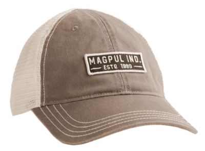 Magpul Established Garment Washed Trucker, Driftwood, Adjustable Snapback, OSFA, Embroidered Patch