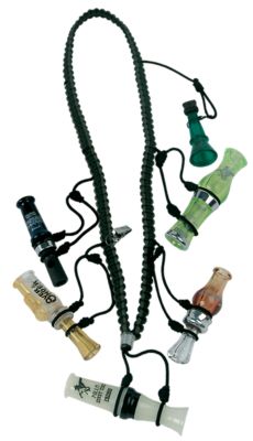 Primos Waterfowler's Call Lanyard, 5 Calls, Black, Nylon
