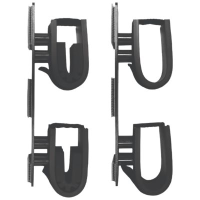 Rugged Gear Dual Lock Metal Gun Holders, Black, 2-Pack