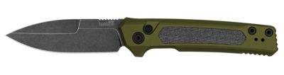 Kershaw 3.45 in. Launch 22 Automatic Spear Point Folding Knife, CPM MagnaCut Steel Blade, OD Green/Black Anodized Micarta Handle