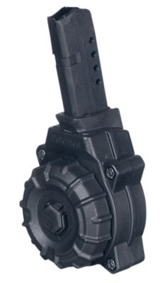 ProMag Standard 30 Round 9mm Luger Drum Magazine for Glock 43, Black, DuPont Zytel Polymer