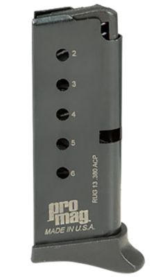 ProMag 6 Round 380 ACP Magazine for Ruger LCP, Blued, Steel