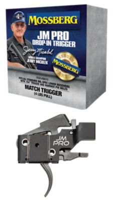 Mossberg JM Pro Match AR Drop-In Trigger for AR-15/AR-10 w/.154 in. Trigger & Hammer Pin Holes, Adjustable, 4 lb. Pull