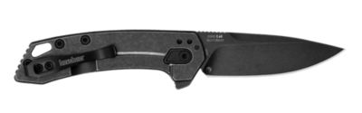 Kershaw 2.90 in. Radar Drop Point Folding Knife with Pocket Clip, Blackwash 8Cr13MoV SS Blade, SS Handle