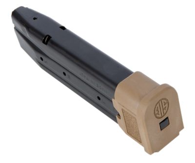 Sig Sauer 21 Round 9mm Luger Magazine for Sig P320/M17/M18, Extended, Black/Coyote, Steel