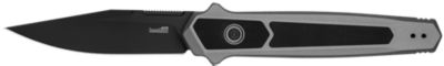 Kershaw 3.5 in. Launch 17 Automatic Clip Point Folding Knife, Black Cerakote S35VN Blade, Gray/Black Anodized with G10 Handle