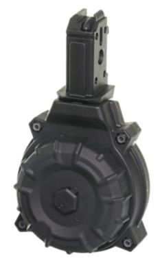 ProMag Standard 50 Round 9mm Luger Drum Magazine for CZ Scorpion, Black, DuPont Zytel Polymer