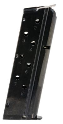 MEC-GAR 8 Round 40 S&W Magazine for 1911 Government, Blued, Carbon Steel