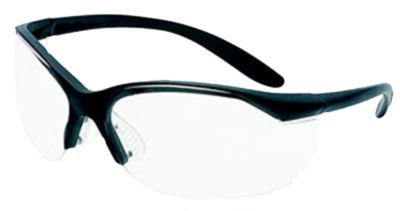 Howard Leight Adult Uvex Vapor II Anti-Fog Polycarbonate Shooting Glasses, Clear/Black