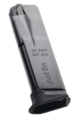 SIG Sauer 10 Round 40 S&W/357 Sig Magazine for Sig Pro 2340/P2022/2009, Blued, Steel