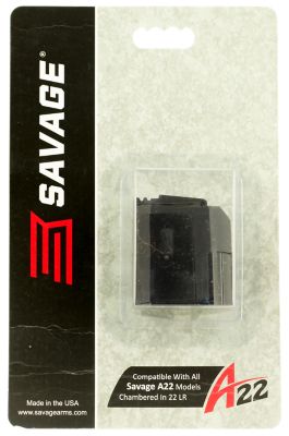 Savage 10 Round 22 LR Rotary Magazine for Savage A22/B22, Black, Metal