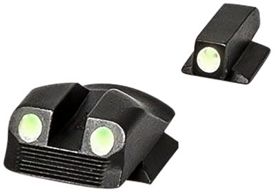 Kimber Sight Set for Kimber Micro.380/Micro9, Green/Tritium Black Outline Front, Green/Tritium Black Outline Rear