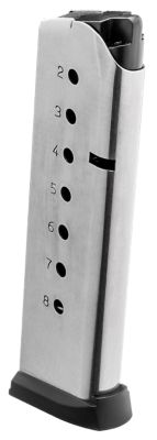 Springfield Armory 8 Round 45 ACP Magazine for Springfield 1911, Stainless Steel