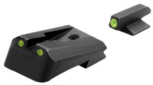 Kimber Tactical Wedge Fixed Night Sight Set for Kimber 1911, Green Black Outline Front, Green Black Outline Rear