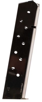 MEC-GAR 10 Round 45 ACP Magazine for 1911 Government, Extended, Nickel, Carbon Steel